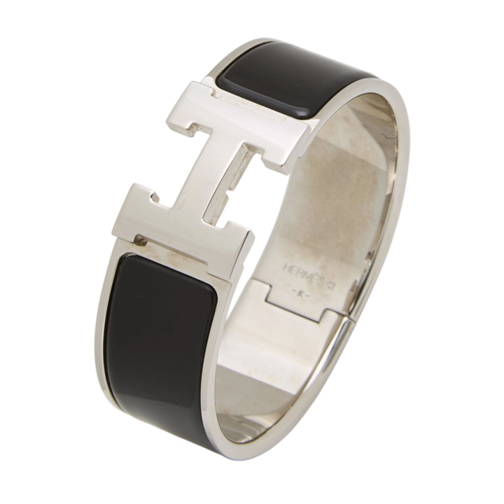 HERMES BLACK SILVER CLIC CLAC WIDE