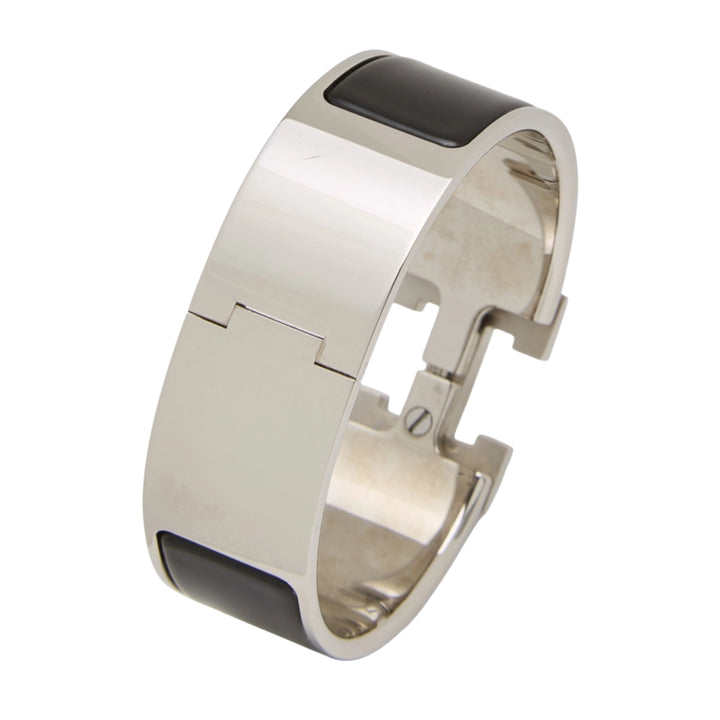 HERMES BLACK SILVER CLIC CLAC WIDE