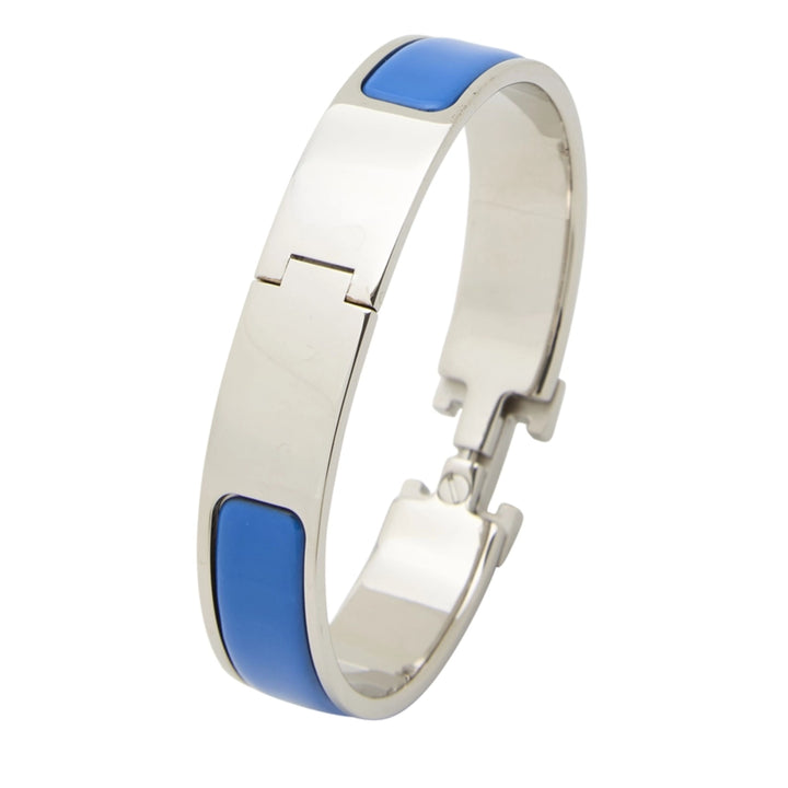 HERMES BLUE SILVER CLIC CLAC NARROW