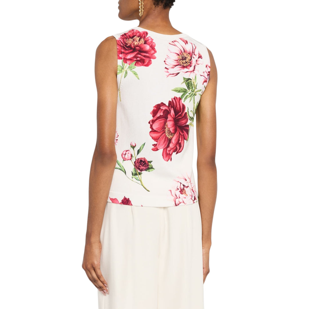 Sleeveless Peony Print Twinset Tank