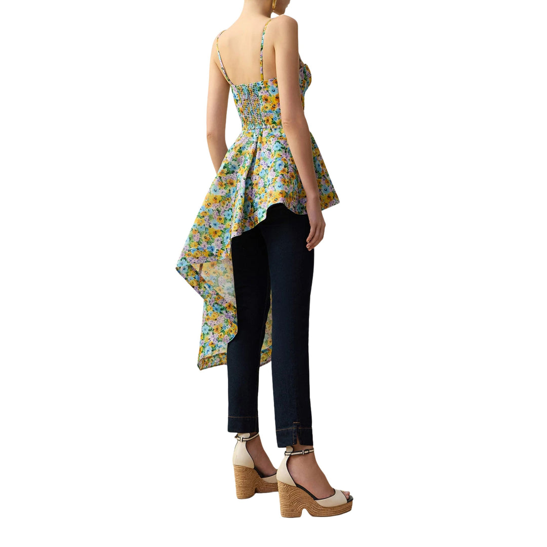Clash Peplum Bustier Top