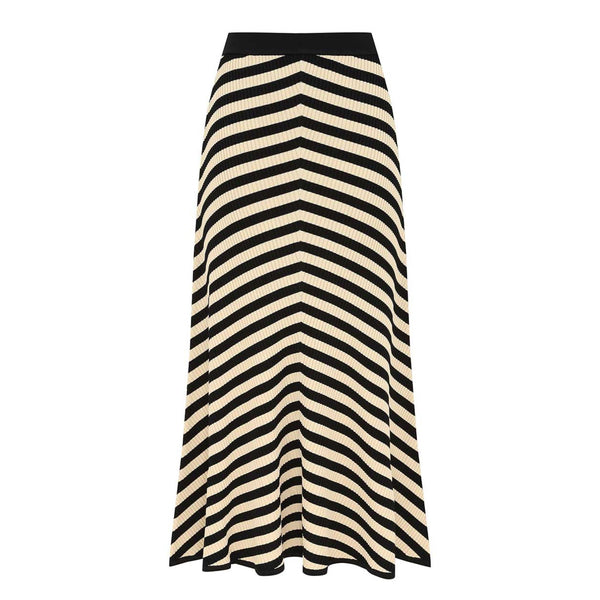 Valiant Deco Stripe Midi Skirt