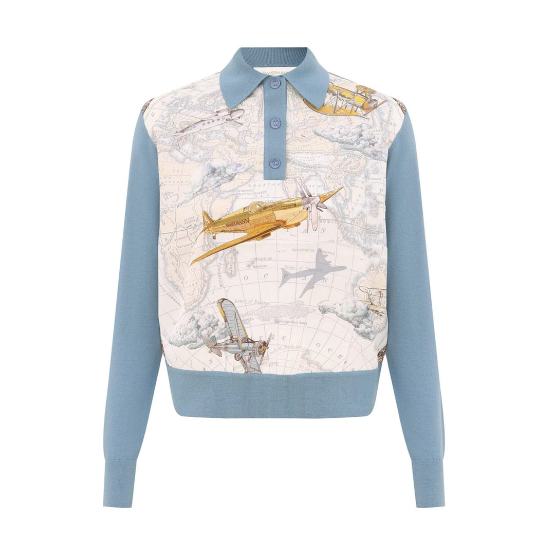 Valiant Printed Silk Polo