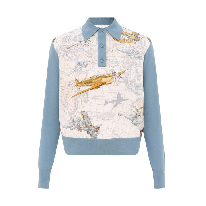 Valiant Printed Silk Polo