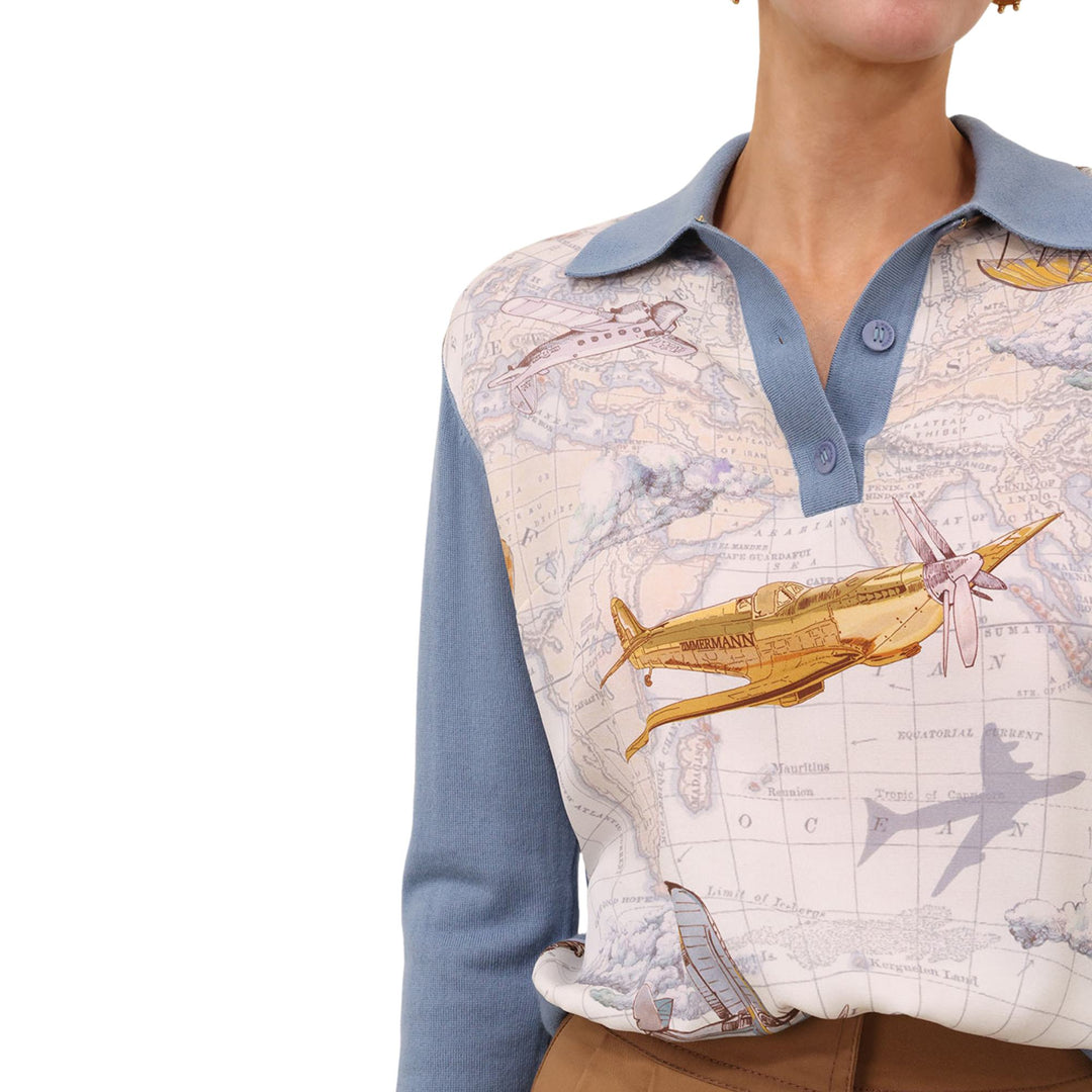 Valiant Printed Silk Polo
